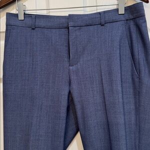 Banana Republic denim blue Logan cut trousers size 4 wool and lined.